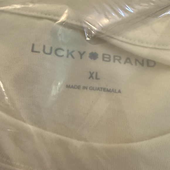 Lucky Brand Groovy Graphic Tee Shirt White NWT M XL - Picture 8 of 9